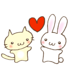 [LINEスタンプ] にゃんこ＆ぴょんこ