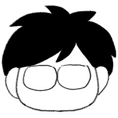 [LINEスタンプ] ショートカット眼鏡