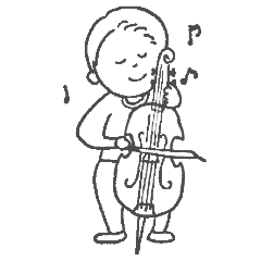 [LINEスタンプ] 音楽家シリーズ！チェロ男の子