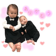 [LINEスタンプ] ふみちゃんとけいくん