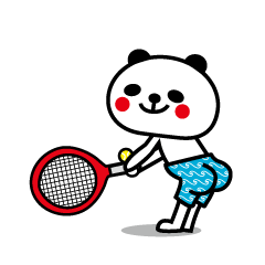 [LINEスタンプ] パンダとテニス