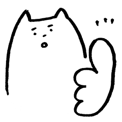 [LINEスタンプ] スンとしているネコ