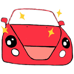 [LINEスタンプ] オープンカー車で にこにこ