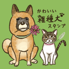 [LINEスタンプ] かわいい雑種犬スタンプ