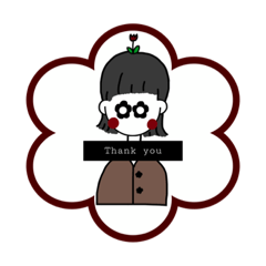 [LINEスタンプ] 花の世界。flowergirls