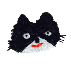 [LINEスタンプ] 刺繍似顔絵（ねこさん）