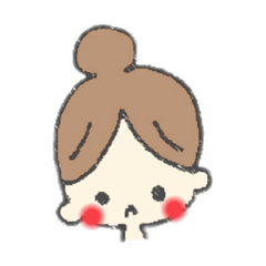 [LINEスタンプ] 黒髪女子とお団子女子