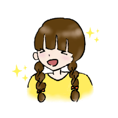 [LINEスタンプ] 三つ編み女子！