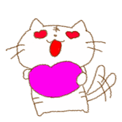 [LINEスタンプ] しろねこにゃーーーー