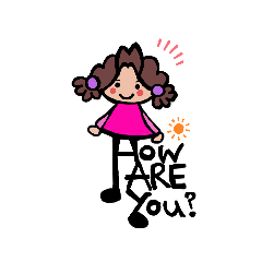 [LINEスタンプ] 足文字女の子