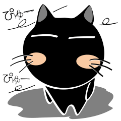 [LINEスタンプ] 感情をつたえるスタンプ 黒猫ハッピー7の画像（メイン）