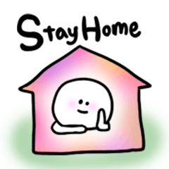 [LINEスタンプ] ステイホームのもちもち