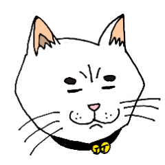 [LINEスタンプ] 目を瞑るネコ。