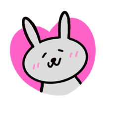[LINEスタンプ] グレーのうさぎさん。