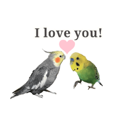 [LINEスタンプ] ピーちゃんとアオちゃん