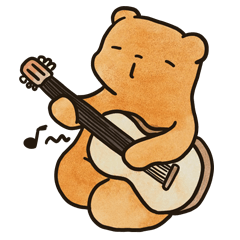 [LINEスタンプ] 笑顔クマ