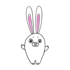 [LINEスタンプ] 長い耳のウサギ
