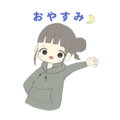 [LINEスタンプ] パーカー女子の日常スタンプ