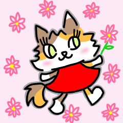 [LINEスタンプ] みけねこ あんみつちゃん