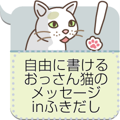 [LINEスタンプ] おっさん猫の徒然な日々3【メッセージ】の画像（メイン）