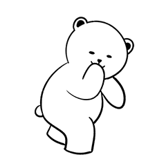 [LINEスタンプ] 引きクマリ