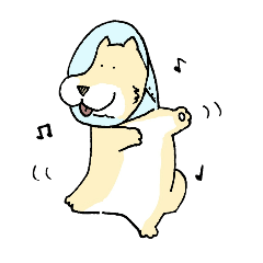 [LINEスタンプ] エリザベスカラーわんこ3