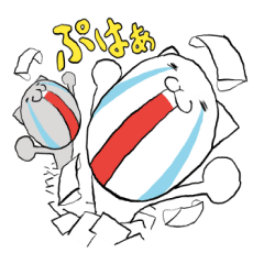 [LINEスタンプ] コロナ後ぷっはあ