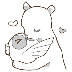 [LINEスタンプ] しろくまとしろふくろう