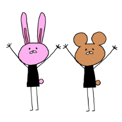 [LINEスタンプ] うさくまといっしょ