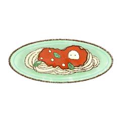 [LINEスタンプ] もちもち しらたまさん/水彩 食べ物