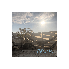 [LINEスタンプ] stayhome withカニヘンはんな