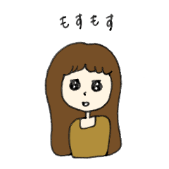 [LINEスタンプ] 口悪い女の子