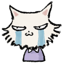 [LINEスタンプ] 泣いてるねこ