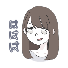 [LINEスタンプ] てきとうな女の子