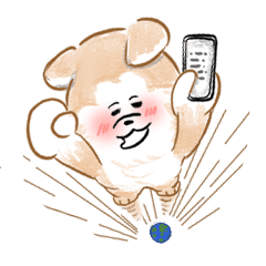 [LINEスタンプ] オタク！！秋田犬