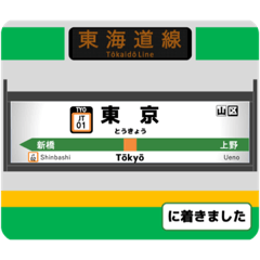 [LINEスタンプ] 東海道線(東京〜熱海) 駅名標スタンプ