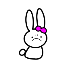 [LINEスタンプ] 何か気に入らないウサちゃん