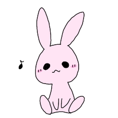 [LINEスタンプ] 楽しむうさぎ