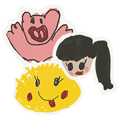 [LINEスタンプ] 小1娘の落書きスタンプ