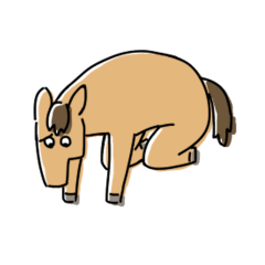 [LINEスタンプ] 今を生きる馬