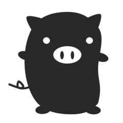 [LINEスタンプ] 黒ぶたのスタンプ