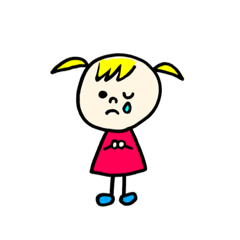 [LINEスタンプ] きいろあたまのおさげちゃん