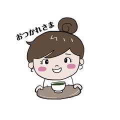 [LINEスタンプ] 丸顔女子