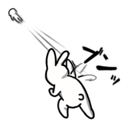 [LINEスタンプ] ふぞろいのうさぎ