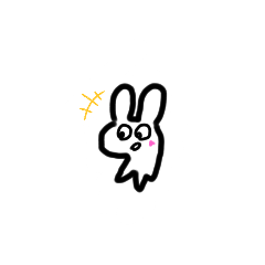 [LINEスタンプ] 変わったうさぎ