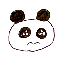 [LINEスタンプ] 手書き風パンダさん