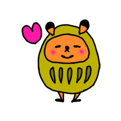 [LINEスタンプ] ダルマネズミ