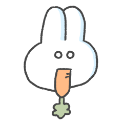 [LINEスタンプ] ぽわ〜んとしたうさぎ