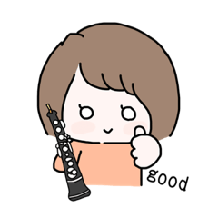 [LINEスタンプ] オーボエのかわいい女の子のスタンプ