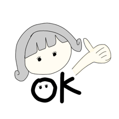 [LINEスタンプ] サッパリしている女の子